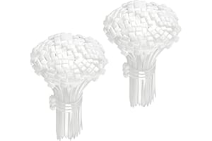 SDKZBFC Small Cable Ties,200 Piece Self Locking Nylon CableTies,White Plastic Wire Ties,Multi Purpose Wire Management Plastic Ties for Travel, Wires, Cables, DIY, Home & Office