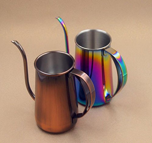examen SQL coup de poing à la main étroite pot à café bouche proboscidiens 304 appareils café goutte à goutte en acier inoxydable 650ml . brass