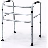 Ayarlanabilir Y&uuml;r&uuml;te&ccedil;, Tekersiz Walker, Metal G&ouml;vde, Kaymaz Ayaklı, 120 kg Kapasiteli, Hasta ve Yaşlı i&ccedil;in Y&uuml;r&uuml;me Destek Apar