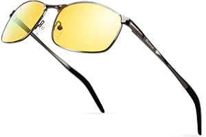 Bloomoak Gafas de Conducción Nocturnas Polarizadas con Revestimiento Antirreflectante para Conducir de Noche Hombres y Mujeres
