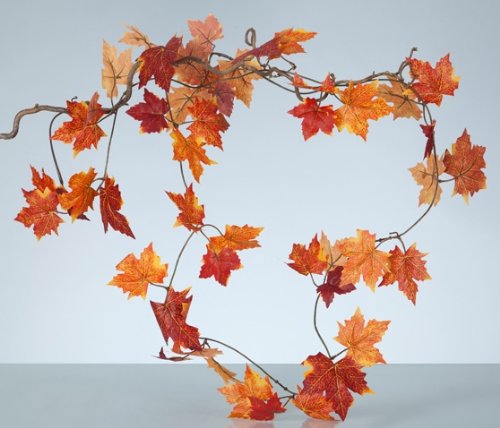 Preisvergleich Produktbild AMSINCK & SELL Deko-Herbsblatt-Girlande 180cm, Kunststo
