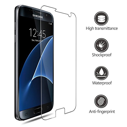  3-Unidades Protector de pantalla Galaxy S7 Vanzon   Cristal Vidrio Templado Premium Para Samsung Galaxy S7