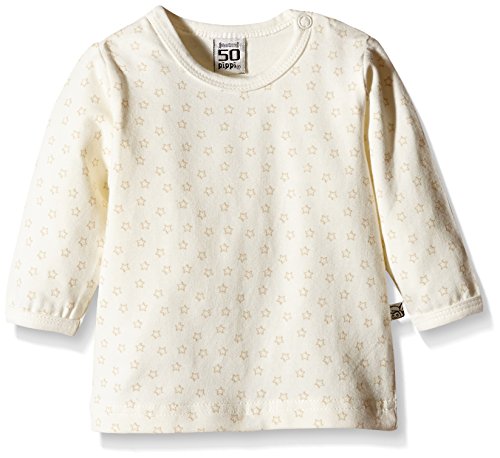 Pippi Unisex Baby Blouse Long Sleeve AO-Printed T-Shirt, Off-White, 0-3 Months (Manufacturer Size:56)