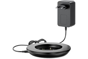 HEBLUMIN Lot de 2 sous-verres de voyage intelligents - Chargement sans fil avec réglage de la température et contrôle par application - Adaptateur d'alimentation de rechange - Noir