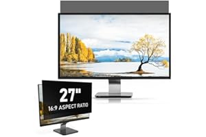 LAMA 27 Zoll Blickschutzfolie für Computer Monitor, Sichtschutzfolie Abnehmbarer Blickschutzfilter, Sichtschutzfilter Displayschutz Bildschirmfilter mit Anti Blaulicht Blendschutz (27'', 16:9)