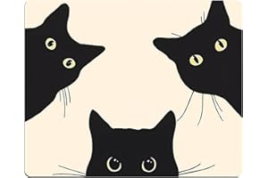 NyxSeat 1 tappetino per mouse con tre gatti, adatto per mouse da ufficio e da gioco, piccolo tappetino per mouse da scrivania in ufficio, accessorio divertente, adatto per notebook e computer desktop.