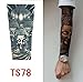 Produktbild zivilverwalter hochwertiges Old School Stil temporäre Fake Rutschen auf Tattoo Arm Sleeve TS77 neuen Farben