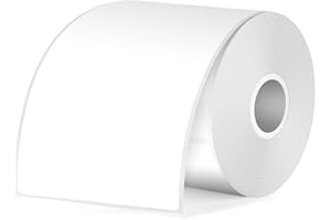 FINDAT Białe przenośne prostokątne etykiety termiczne 50 x 80 mm, winylowe wodoodporne naklejki, zdejmowane naklejki samoprzylepne do M110 M220 100 szt./rolka