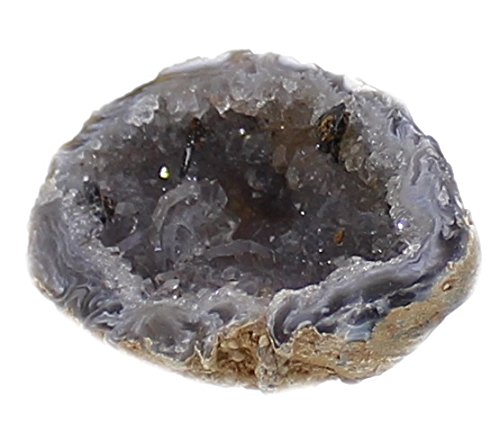 budawi® – Achatgeode Geodenhälfte Glücksgeode 3 – 4 cm Rohstein, kleine Achatdruse - 9