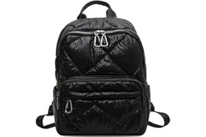 AVZYARDY Sac à dos matelassé pour femmes et filles, capacité, sac à dos d'école, couleur unie, léger, décontracté, sac à dos à bandoulière pour, travail