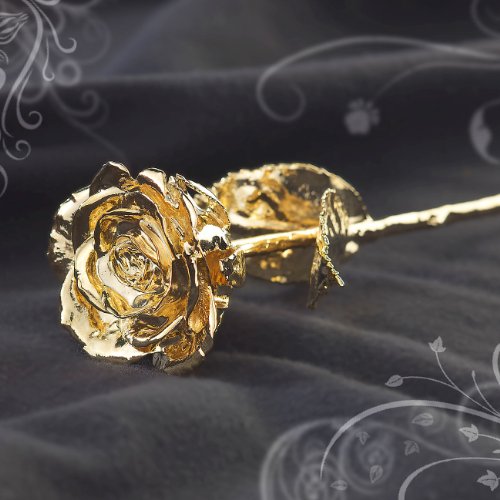 St. Leonhard Echte Rose für immer schön: 24 Karat vergoldet, 28 cm - 2