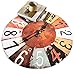 Produktbild BESTHOO Teppich Vintage Wanduhr Druck Stuhl Matte, Runde Bereich Teppich, Wohnzimmer Baby Krabbeln Yoga Teppich (größe : 100cm in Diameter) (Color : -, Size : -)