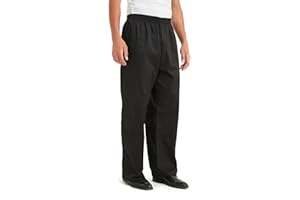 TOPTIE Men's Black Cargo Style Kitchen Work Chef Pant