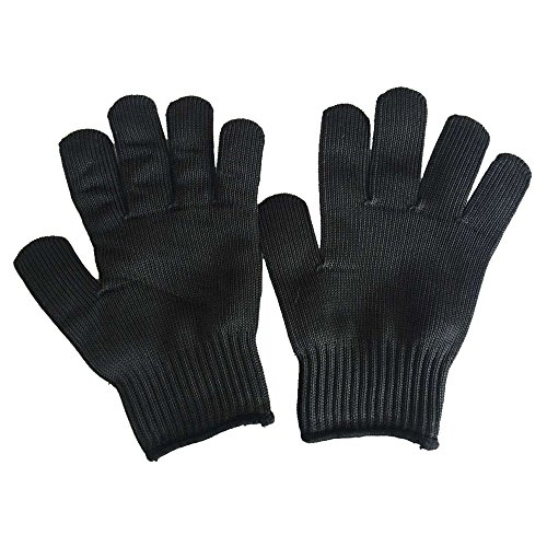 Anself Schnittschutzhandschuhe aus Edelstahldraht und hochfestem Polyester 3 Handschutz Ebene