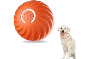 CRUSWARD Palla Interattiva per Cani, Palla per Cani Che Si Muove da Sola, Gioco Interattivo per Cani, Pallina per Cani Regalo Divertente e Coinvolgente (arancione)