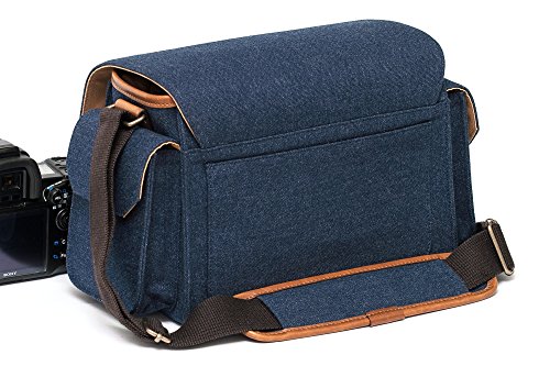 Herringbone Papas3 Sacoche Sac Bandouli  re reflex sac d   paule sac pour Appareil Photo Num  rique Canon Nikon Sony Panasonic H1193 Navy Medium