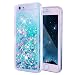Produktbild iPhone 7 Plus Hülle, Glitzer Flüssig Transparente Dünn Resistante Protection Schutzhülle Case, Flüssiges Liquid Glitzer Cover für iPhone 7 Plus