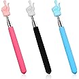 Beynant 3 Pcs Telescopic Teachers Pointer, Extendable Hand Pointer Finger Pointer Stick, Mini Retractable Classroom Pointer for Elementary School Kindergarten Teacher, Classroom Supplies