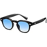 LHSDMOAT Occhiali da sole rotondi unisex retrò, occhiali da sole stile capitano pirata Johnny Depp vintage, occhiali da sole 