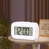 Jouis Table Clock Alarm Led Decorative Digital Alarm Clock, 12/24 Conversion Night Vision Bedside Clock Table Clock Led Attachment
