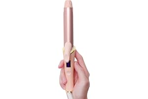 MOGAWAVE Mini Curling Tongs for Short Hair, 25mm Travel Size Mini Hair Curler,5 Temperature Adjustable from 120-200℃ Small Curling Iron, Dual Voltage -Pink