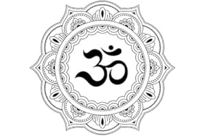 ARTISTIC SPONGE Om Ohm Mandala wiederverwendbare Schablone A3 A4 A5 & größere Größen Wanddekoration Buddhismus / M8 (PVC wiederverwendbare Schablone, A5 Größe - 148 x 210 mm, 5,8 x 8,3 Zoll)