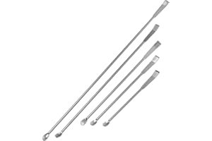 ULTECHNOVO 5 Stück Laborlöffel, Laborspatel Löffel für Spuren von Arzneimitteln und Reagenzien, Mikrolabor Löffel Messlöffel Medizinische Apotheke