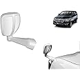 Universal Hub- Front Fender Wide Angle Mirror Bonnet Mirror (Small, White) For -Toyota Innova 2013 2015