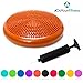 Produktbild #DoYourFitness® Ballsitzkissen inkl. Pumpe | ca. 33cm Durchmesser mit Noppenoberfläche - für Sport/Fitness | Sitzkissen Luftkissen Balancekissen Bürokissen Sitzunterlage/PumpUp karottenorange
