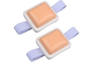 AOVNA 2 Pieces Injection Training Pad Training Practice Silicone Pad Injection Practice Kit Wearable Injection Model for Nurse, Medical Students Training Tool