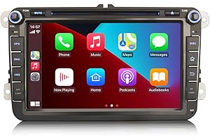 GONFEN 8-rdzeniowy 8 cali Android 13 DAB+ radio samochodowe do VW Passat Caddy T5 Golf 5/6 Jetta Polo Touran Tiguan SEAT, Skoda Yeti Superb GPS, Navi WiFi, Bluetooth, CarPlay Canbus 4 GB RAM 64 GB ROM