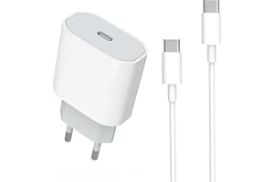 BLITEZZ 30W Cargador USB C Carga Rapida para iPhone 17/17 Air/16/15 Pro Plus, iPad Pro,Macbook,Galaxy S25/S24/S23/S22/S21, 30W Enchufe USB C Cargador iPhone Tipo C con 2M Cable USB c Cabo Carga Rapida Tipo C