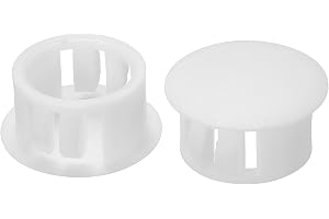 PATIKIL Hålpluggar plast, 50 st 16 mm skruv stötfångare hålplugg spolning knapp typ runt hål skydd lock för runda hål skåp mö