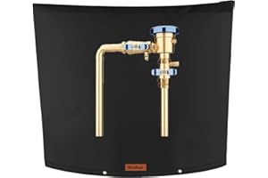 Wsobue Winter-Rohrisolierungsabdeckung (-15 °C), isolierter Rückflussverhinderer, Frostschutz, Pumpenabdeckung, Sprinkler/Brunnen/Ventilkopfabdeckung (schwarz, 76,2 cm B x 76,2 cm H)