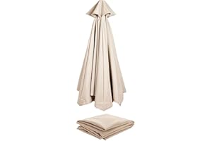 EARNMORE Toldo De Recambio De Sombrilla (2.7m/3.0m) Toldo De Repuesto Sombrilla para 6 Brazos/8 Brazos, Cubierta De Sombrilla De Tela De Repuesto, para Jardín, Patio, Piscina, Terrazas, Sombrilla En Voladizo