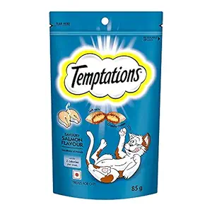 Temptations Cat Treat, Savoury Salmon Flavour - 85 g, single pack