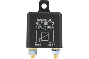 OKBY 12V-Relais - 12V 100a Normal offenes Hochleistungsauto-Anlasserrelais für Steuerbatterie Ein/Aus, Autobatteriesteuerrelais