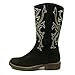 Produktbild RC0250 Roberto Cavalli Boots Cowboy for Girls in Dark Brown Suede Größe 31