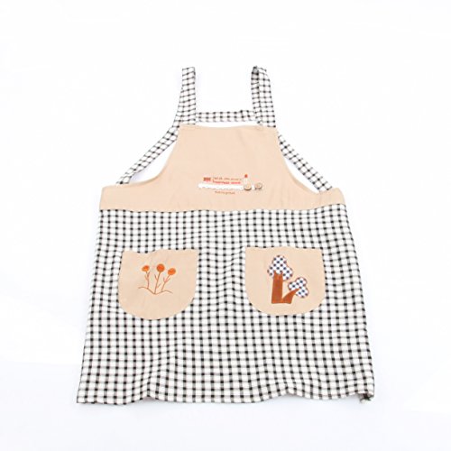 VECELO Kariete Küchenschürze Grillschürze mit Tasche aus Weste Hochwertig Baumwolle - 8