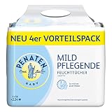Penaten Mild Pflegende Tücher, 4 x 56 Tücher (gesamt 224 Tücher)
