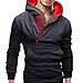 Produktbild Herren Langarm Hoodie Sweatshirt Tops Jacke Männer Mantel Outwear (EU38, Dunkelgrau2)