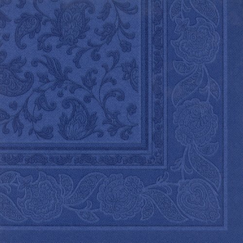 Papstar 11665 50 Servietten „ROYAL Collection“ 1/4-Falz 40 cm x 40 cm, „Ornaments“, dunkelblau - 3