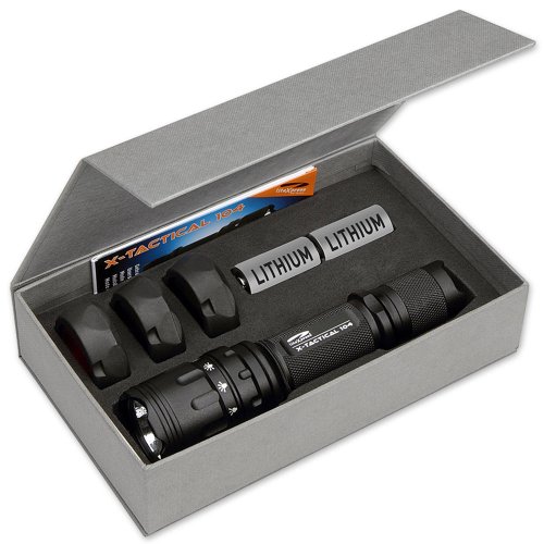LiteXpress X-Tactical 104 LED-Taschenlampe bis zu 190 Lumen in hochwertiger Geschenkbox LXL447001B - 5
