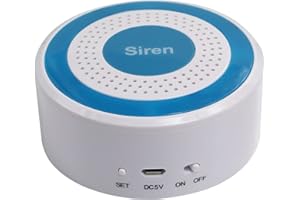 PGST Sirène sans fil d'intérieur pour kit d'alarme,Vous devez être connecté à l'hôte d'alarme (PE-519R)