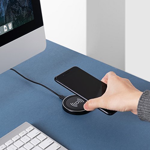 Anker PowerPort Chargeur sans Fil - Chargeur par Induction pour Appareils Compatibles Chargeur sans Fil - pour iPhone X   8 8 Plus  Galaxy S6   S6 Edge  Nexus 4 5   6 7  LG G3 et Autres  Noir 