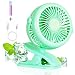 Produktbild Clip Mini Fan,Portable Desk Fan USB Cable Rechargeable Battery Cooling 360 Turnable Degree Personal Table Fan Heat Proof for Office Home Indoor Outdoor Desktop Baby Stroller Bed Room Car (Green)