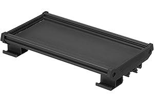 sourcing map Portador de Montaje en Carril DIN para PCB de 200mm x 72mm, Carcasa, Soporte, Negro
