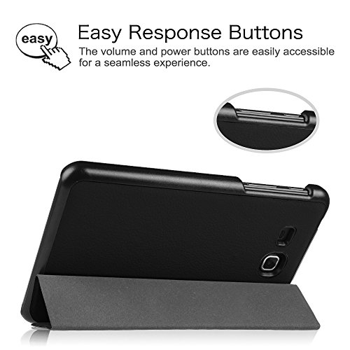 Fintie Samsung Galaxy Tab A 7.0 Hülle – Ultra Schlank Superleicht Ständer Slim Shell Case Cover Schutzhülle Etui Tasche für Samsung GALAXY Tab A 7.0 Zoll SM-T280 / SM-T285 Tablet (2016 Version), Schwarz - 8