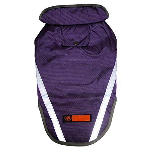 Preisvergleich Produktbild Regenjacke für kleine Hunde von JoyDaog, atmungsaktives Gewebe, gefüttert, violett