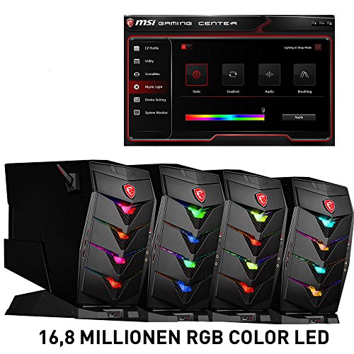 MSI 9S6-B90711-019-956-B907-102 Aegis 3 VR7RD-019DE Desktop PC (Intel Core i7-7700, 2000GB Festplatte, 16GB RAM, Geforce GTX 1070, Win 10 Home) schwarz - 6